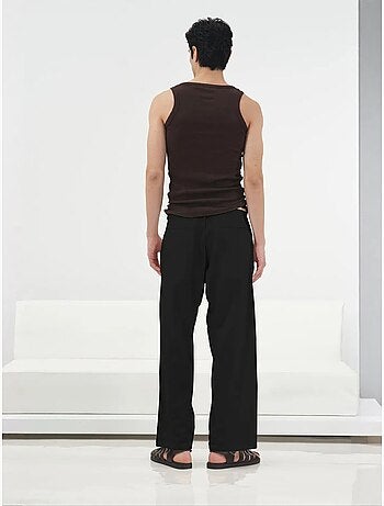 Pantalon de costume homme en lin et coton giesto