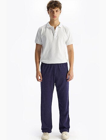 Pantalon de costume homme en maille, jambe droite giesto
