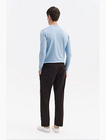 Pantalon de costume homme en mélange de coton giesto