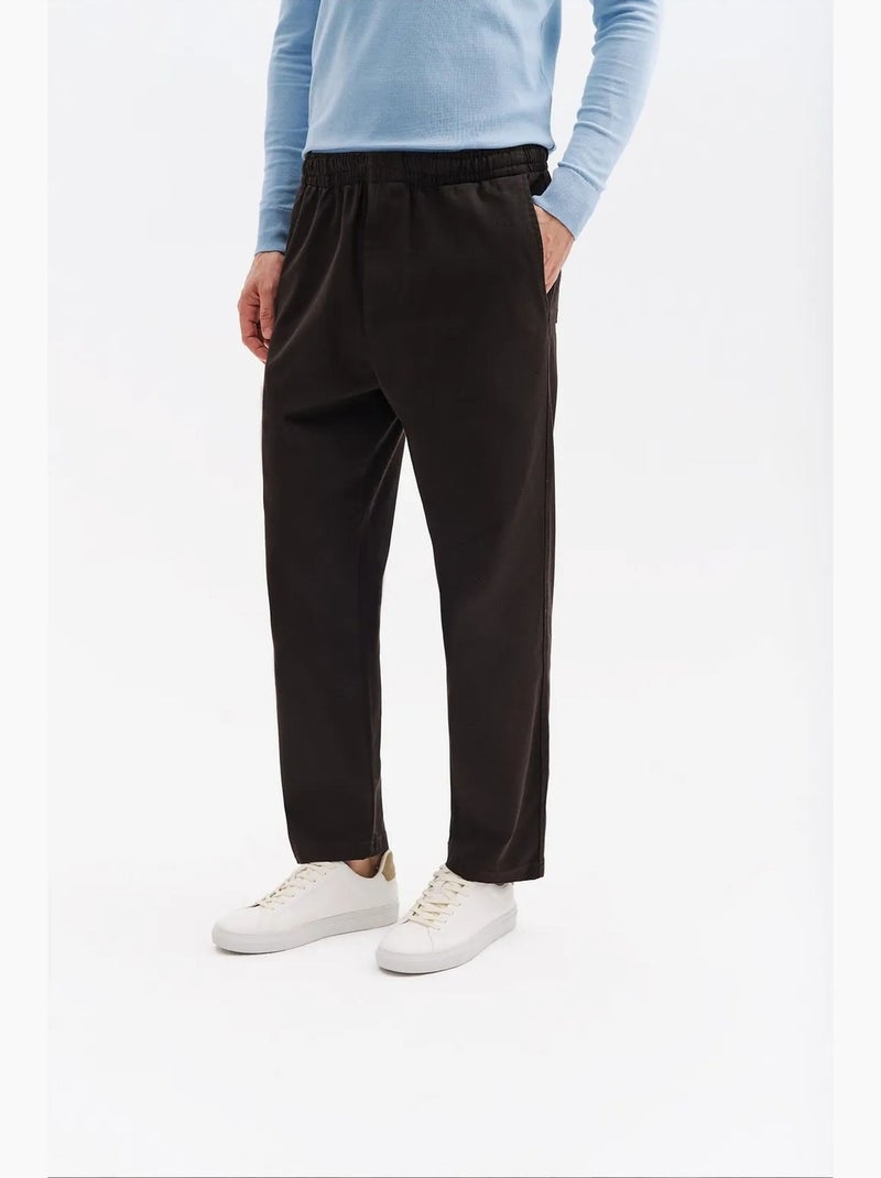 Pantalon de costume homme en mélange de coton giesto Noir - Kiabi