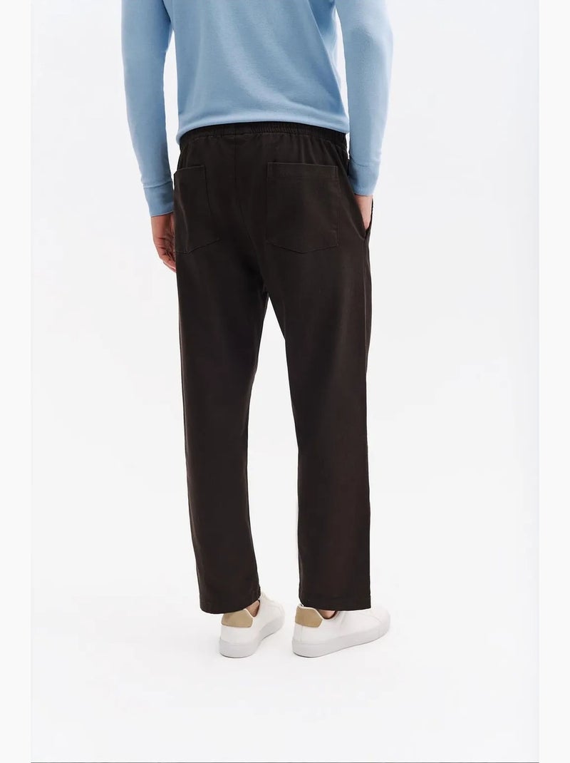 Pantalon de costume homme en mélange de coton giesto Noir - Kiabi