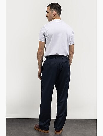 Pantalon de costume homme, taille mi-haute, jambe droite giesto