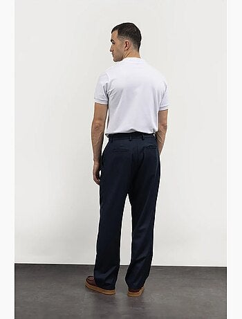 Pantalon de costume homme, taille mi-haute, jambe droite giesto