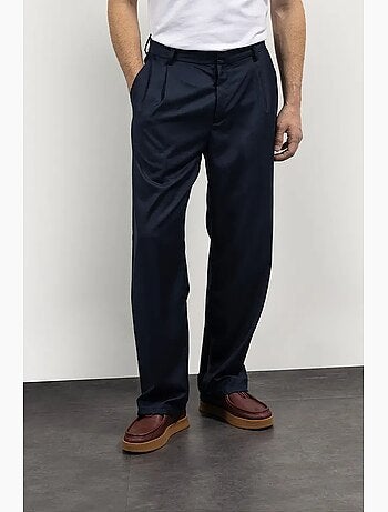 Pantalon de costume homme, taille mi-haute, jambe droite giesto