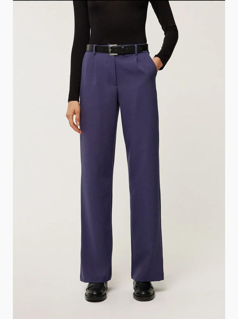 Pantalon de costume jambe droite hiccup Bleu marine - Kiabi