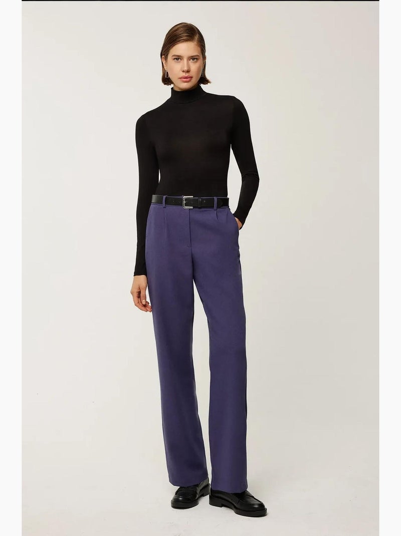 Pantalon de costume jambe droite hiccup Bleu marine - Kiabi