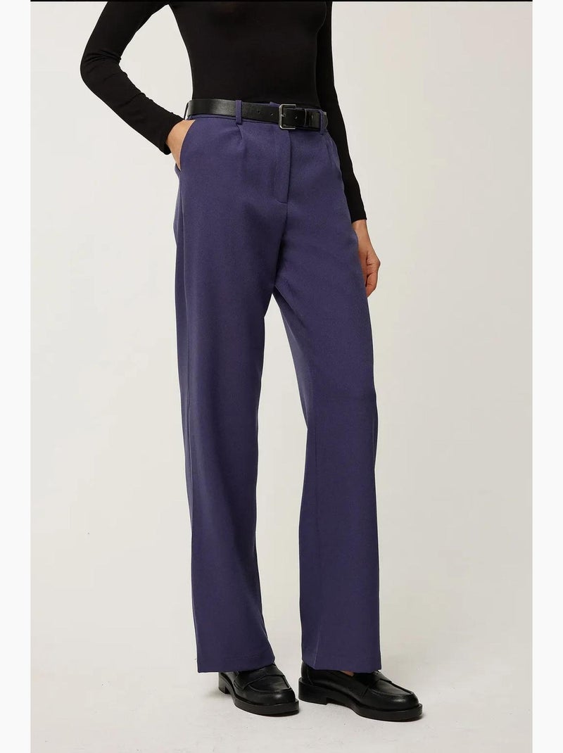 Pantalon de costume jambe droite hiccup Bleu marine - Kiabi