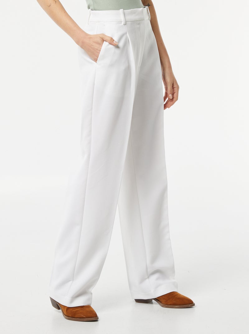 Pantalon de costume large Blanc - Kiabi