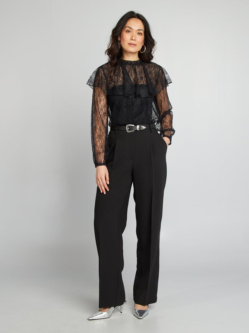 Pantalon de costume large Noir - Kiabi