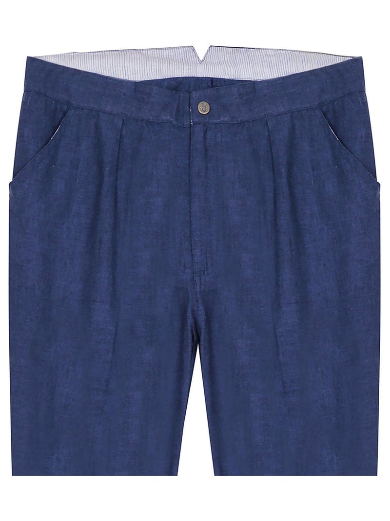 Pantalon de Costume   Lin    AMBROISE - La Faute à Voltaire Bleu marine - Kiabi