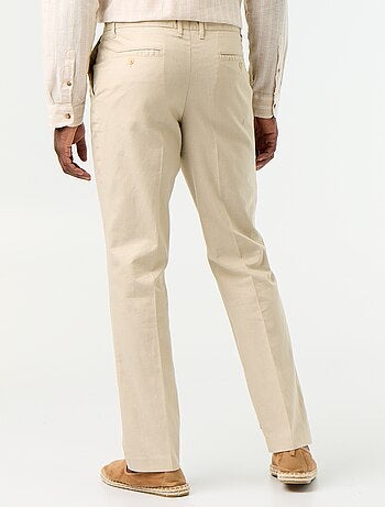 Pantalon de costume regular en lin mélangé