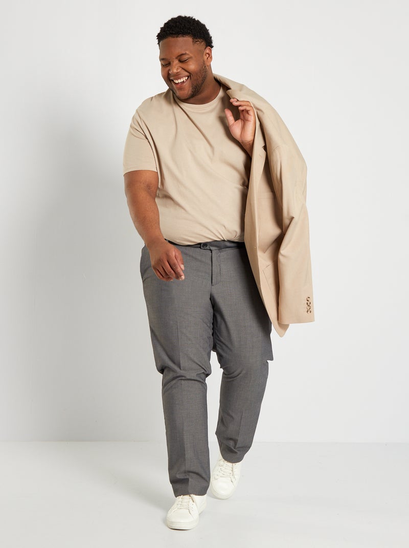 Pantalon de costume regular gris foncé - Kiabi