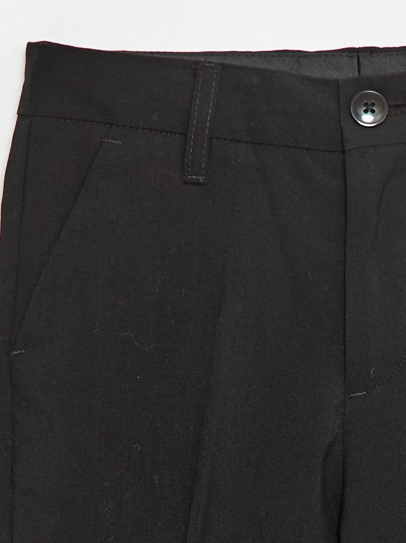 Pantalon de costume regular uni Noir - Kiabi
