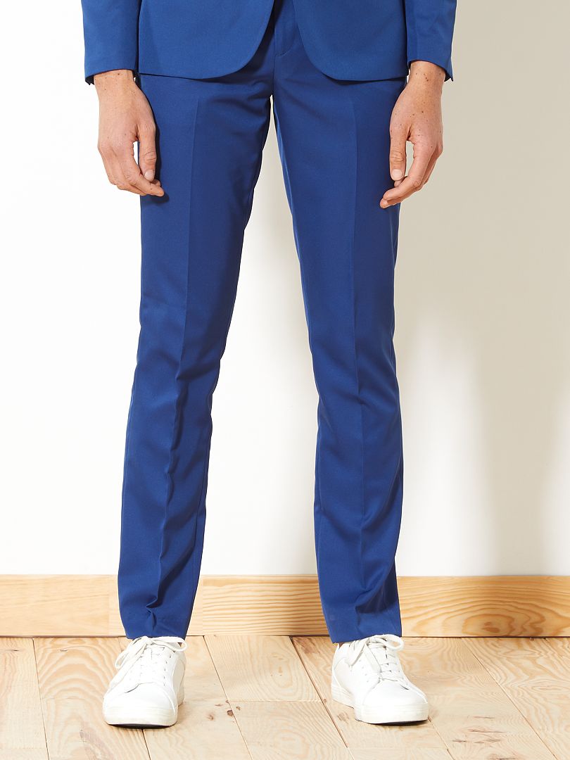 Pantalon de costume slim bleu - Kiabi