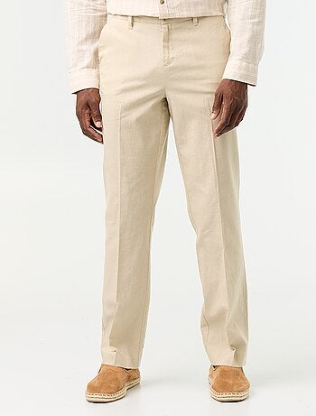 Pantalon de costume slim en lin mélangé
