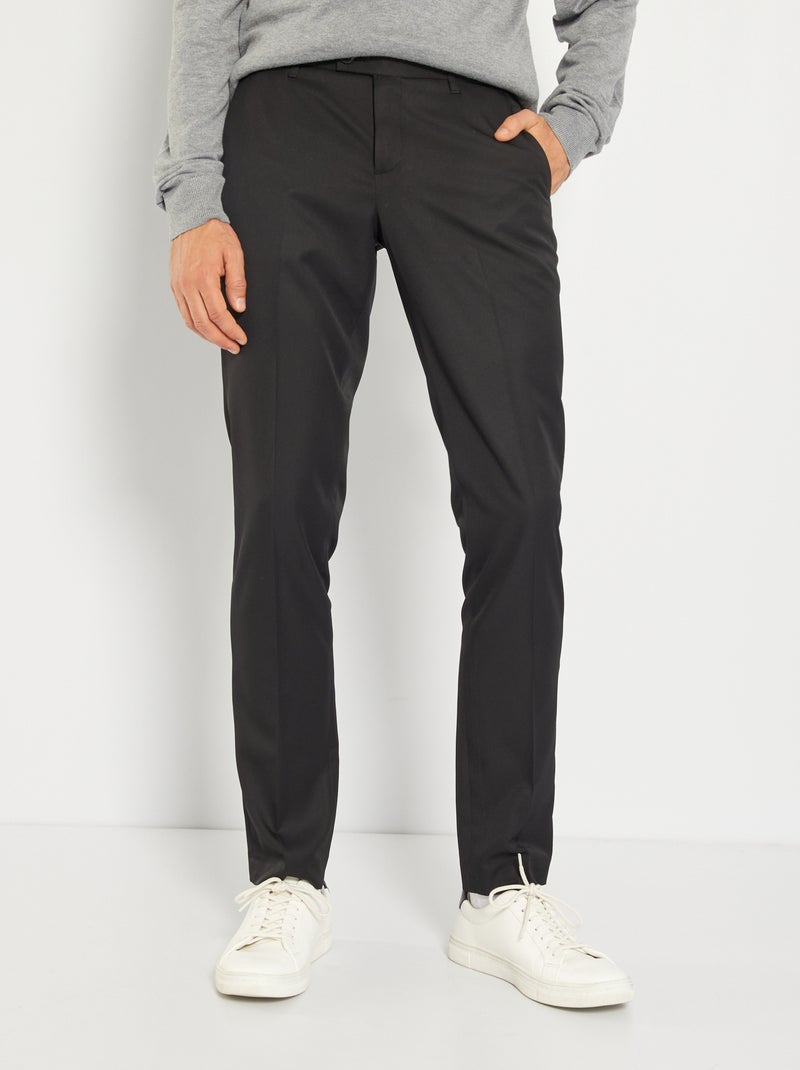 Pantalon de costume slim noir - Kiabi