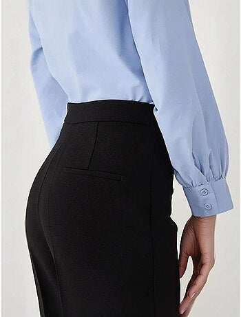 Pantalon de costume taille haute coupe droite de qualité supérieure