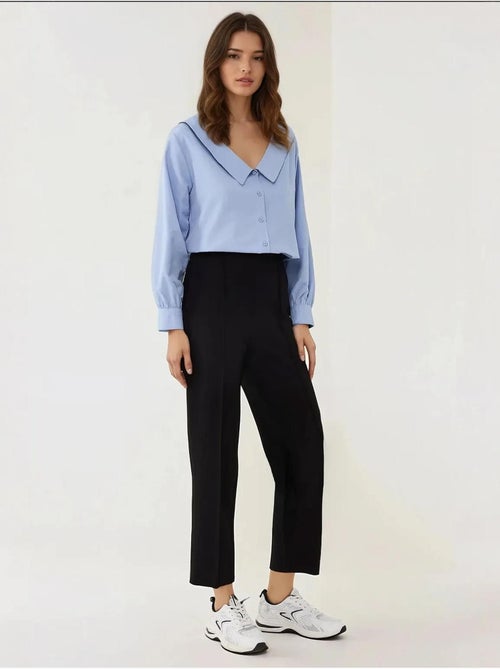 Pantalon de costume taille haute coupe droite de qualité supérieure - Kiabi Pantalon de costume taille haute coupe droite de qualité supérieure - Kiabi