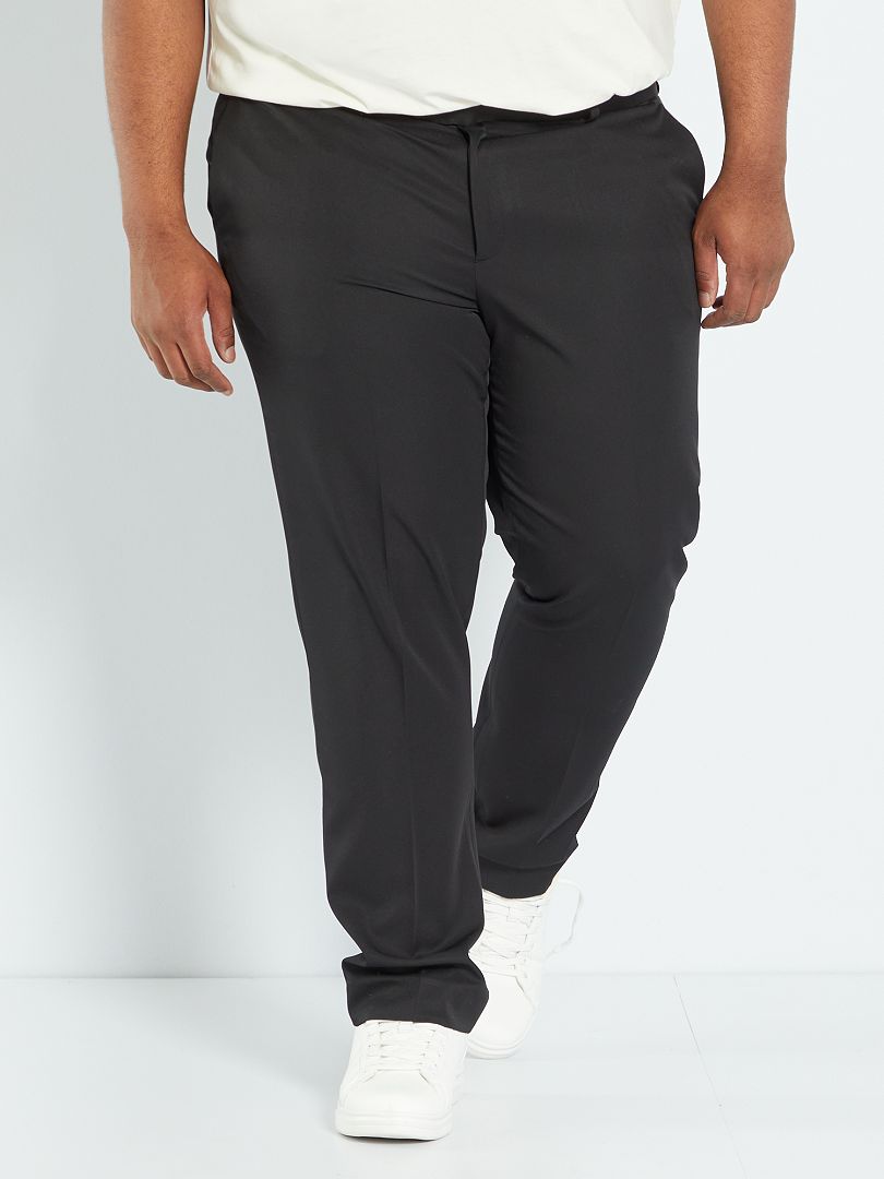 Pantalon de costume uni coupe droite noir - Kiabi