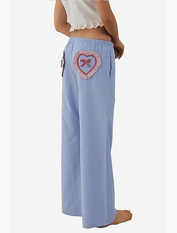 Pantalon de détente à carreaux à jambes larges hiccup