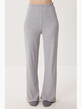 Pantalon de détente en maille à jambe large et taille mi-haute istanbul