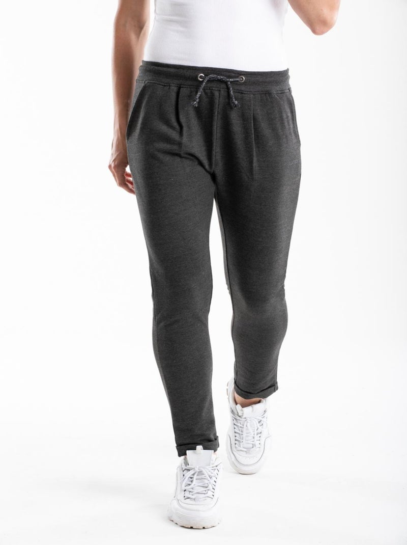 Pantalon de détente en molleton FEELING 'Rica Lewis' Gris - Kiabi