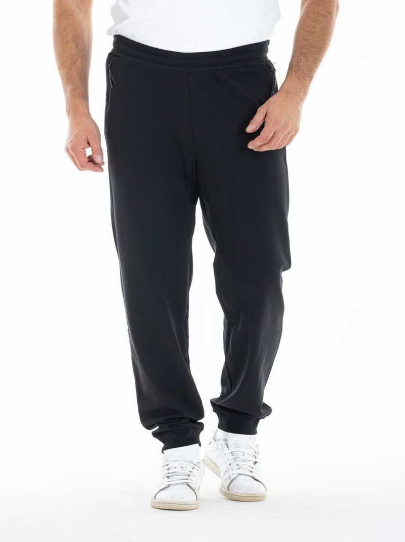 Pantalon de détente en molleton GEROMO 'Rica Lewis' Noir - Kiabi