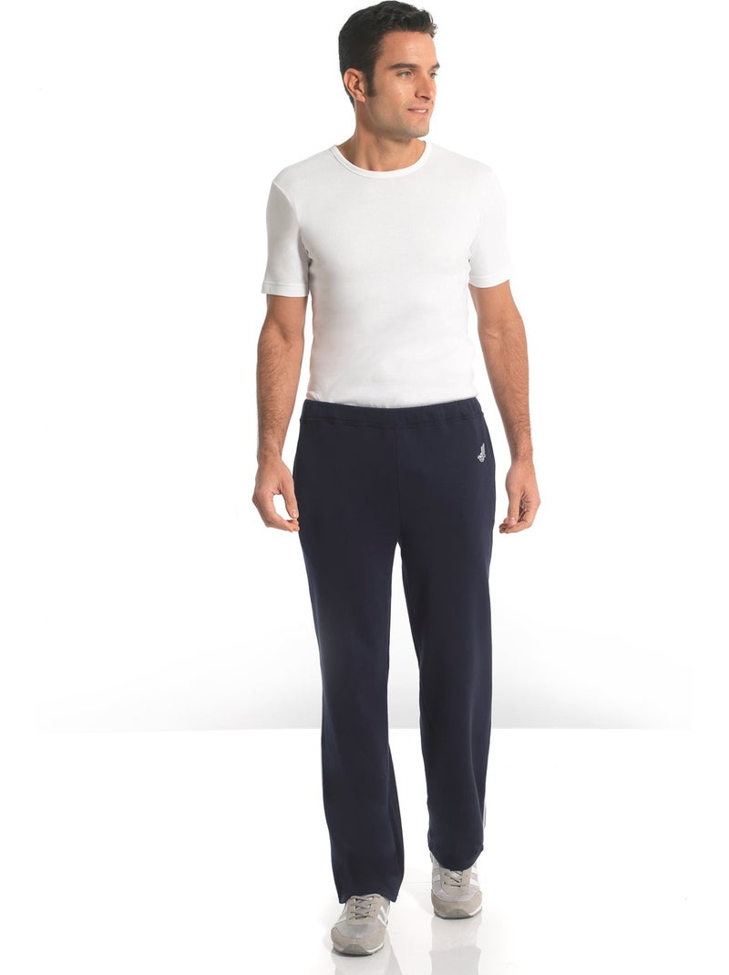 Pantalon de détente en molleton gratté - DAXON Bleu marine - Kiabi