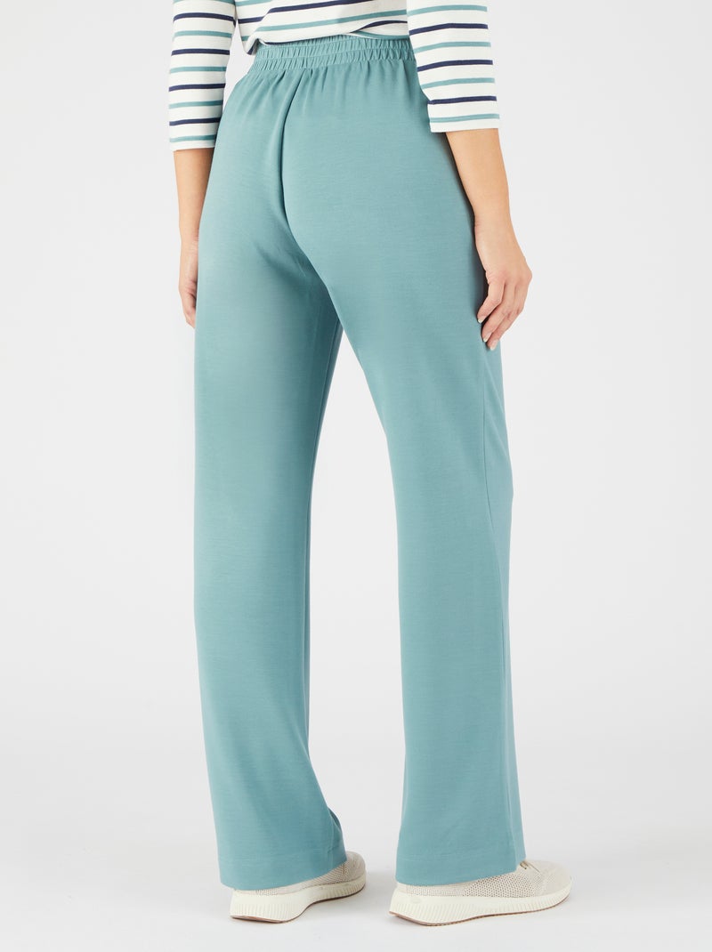 Pantalon de détente jambes larges - Happy D. by Damart Vert anis - Kiabi