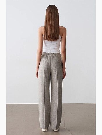 Pantalon de détente large en popeline dilvin
