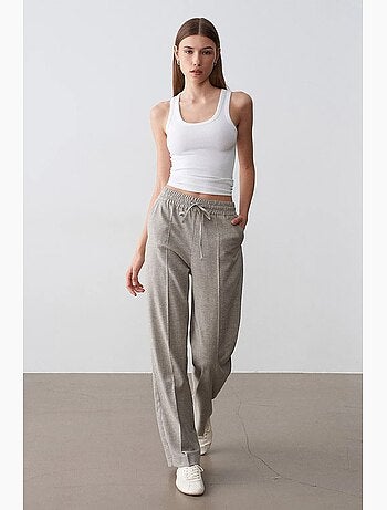 Pantalon de détente large en popeline dilvin