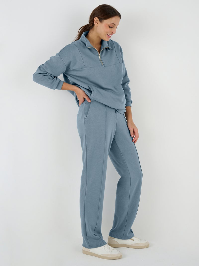 Pantalon de détente maille interlock Thermolactyl - Happy D. by Damart Bleu gris - Kiabi