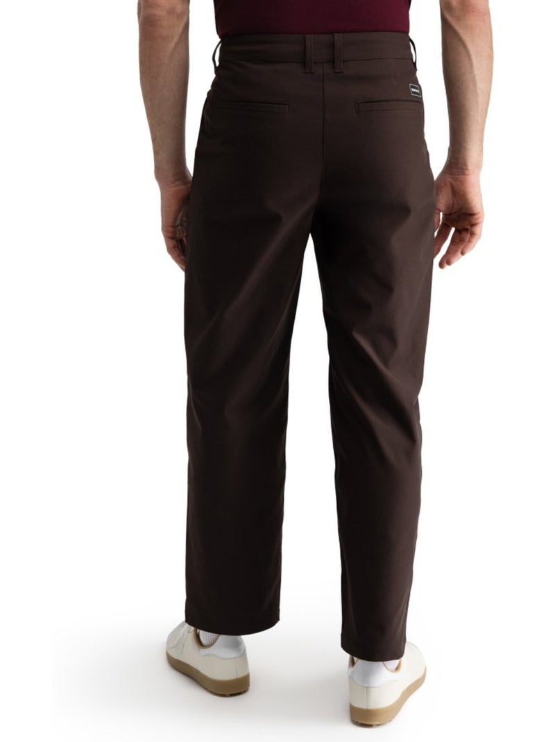 Pantalon de golf coupe droite homme golf homme iron dark Marron - Kiabi