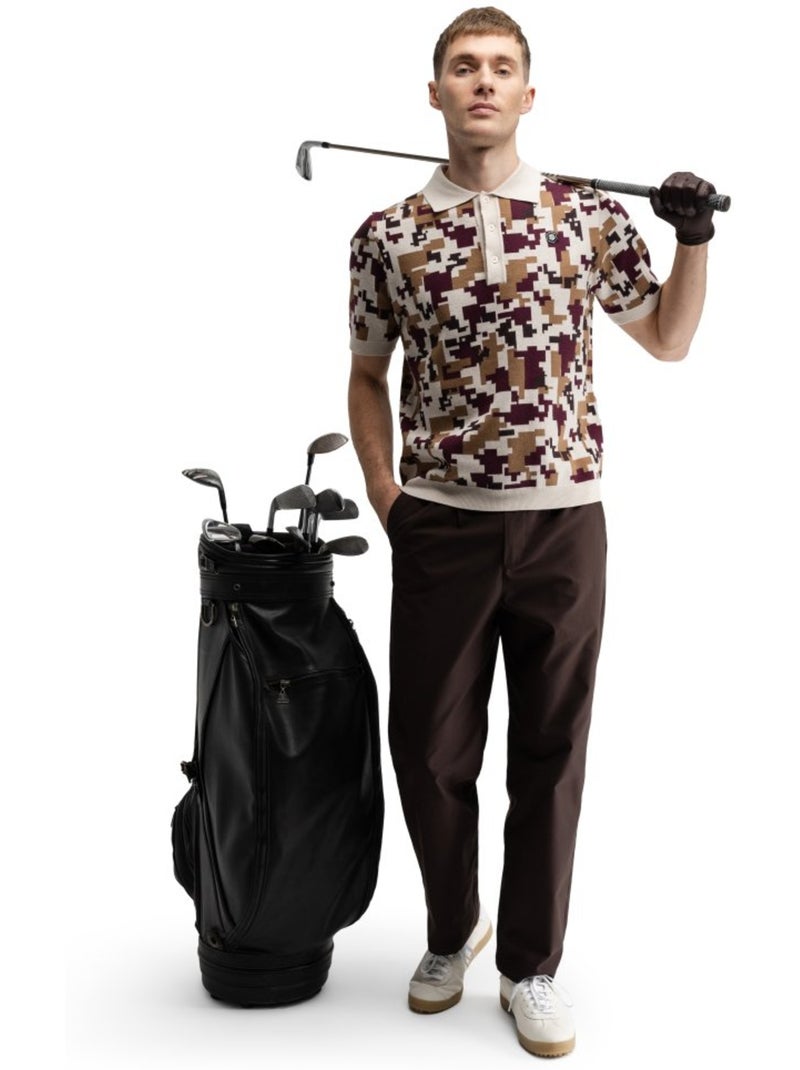 Pantalon de golf coupe droite homme golf homme iron dark Marron - Kiabi