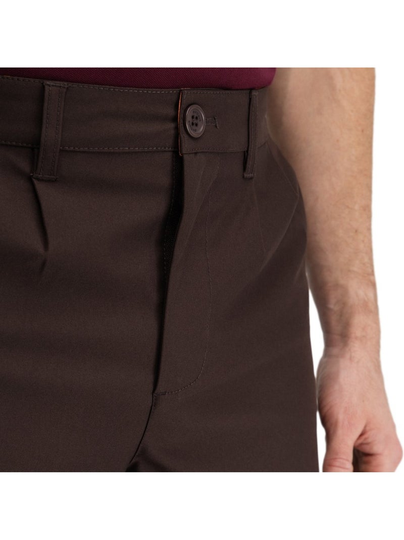 Pantalon de golf coupe droite homme golf homme iron dark Marron - Kiabi