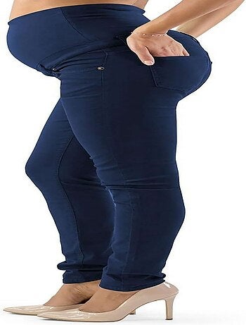 Legging de maternité d'hiver rembourré en coton - Noir