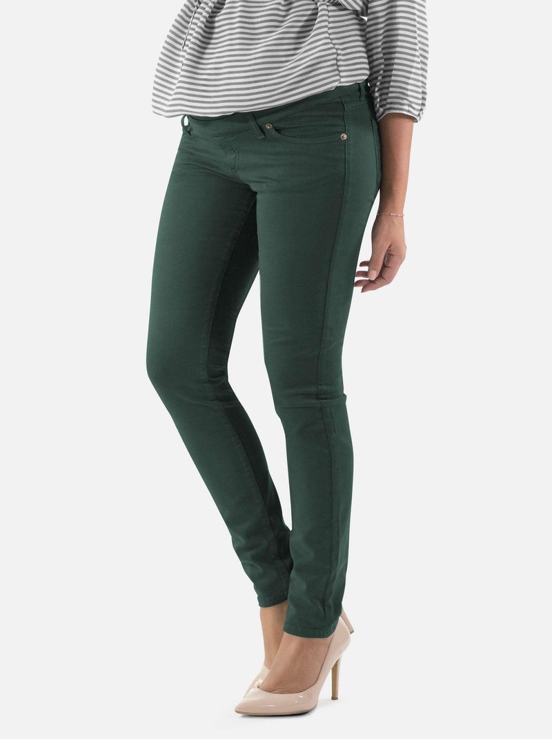 Pantalon de grossesse en coton-Coupe slim-Vert Vert - Kiabi