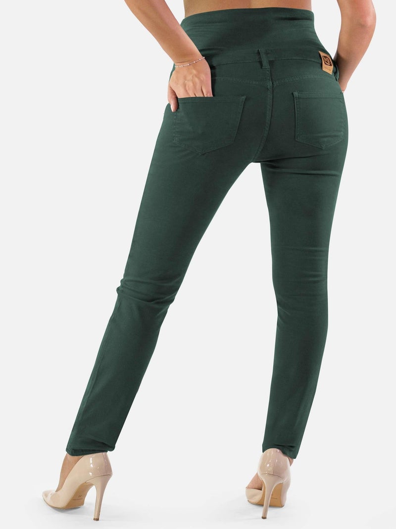 Pantalon de grossesse en coton-Coupe slim-Vert Vert - Kiabi