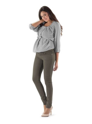 Pantalon de grossesse en coton égyptien - Coupe slim