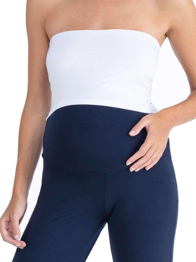 Pantalon de grossesse habillé à jambes larges - Blue Bleu - Kiabi
