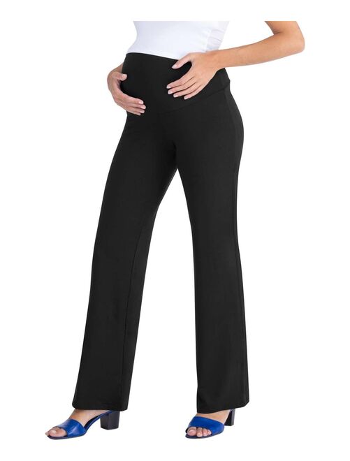 Pantalon de grossesse habillé à jambes larges - Noir - Kiabi