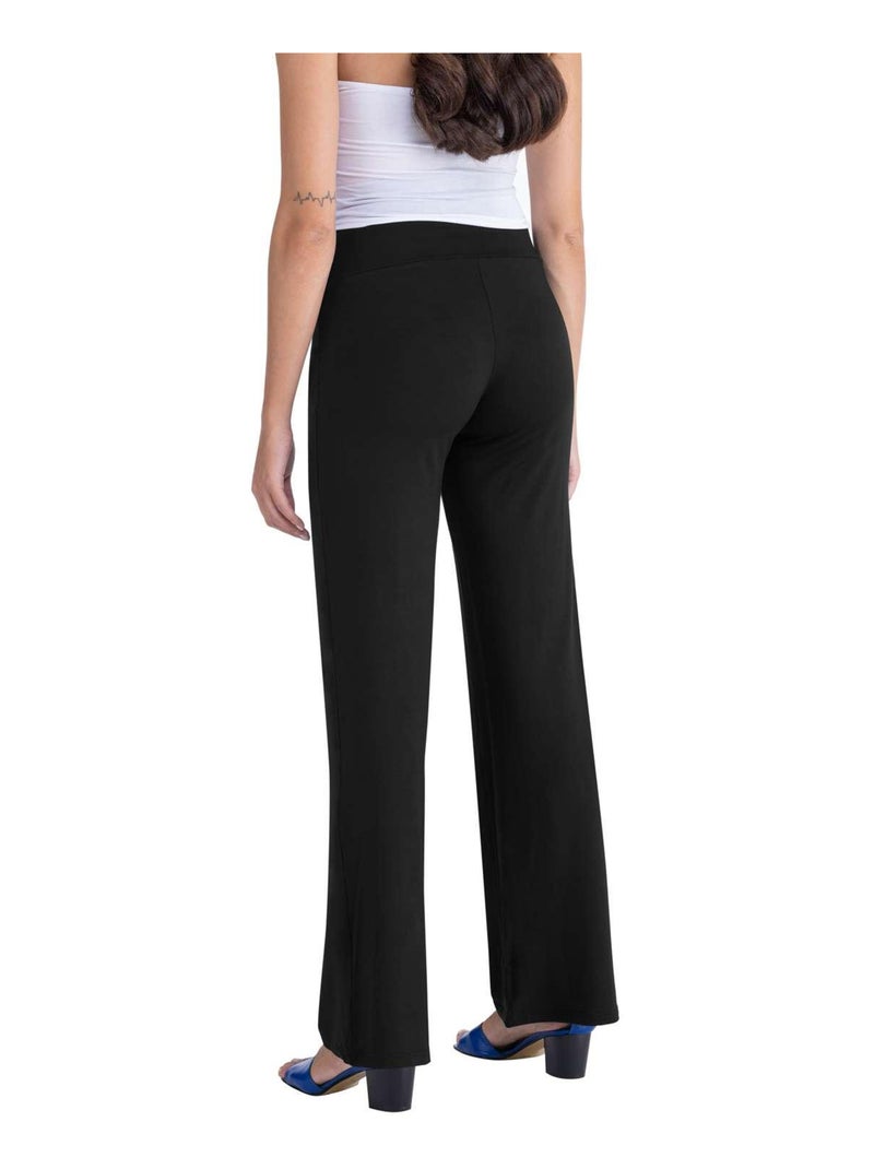 Pantalon de grossesse habillé à jambes larges - Noir Noir - Kiabi