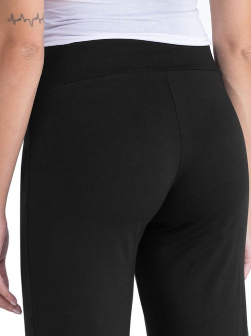 Pantalon de grossesse habillé à jambes larges - Noir - Kiabi