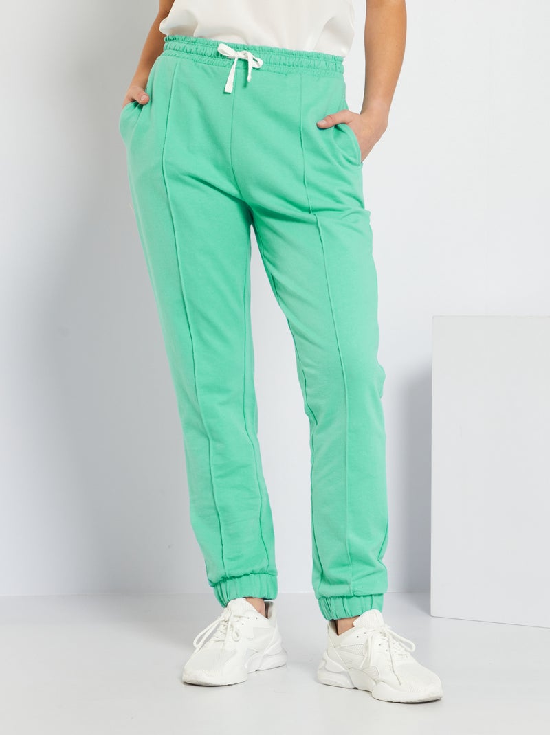 Pantalon de joggign en molleton Bleu turquoise - Kiabi