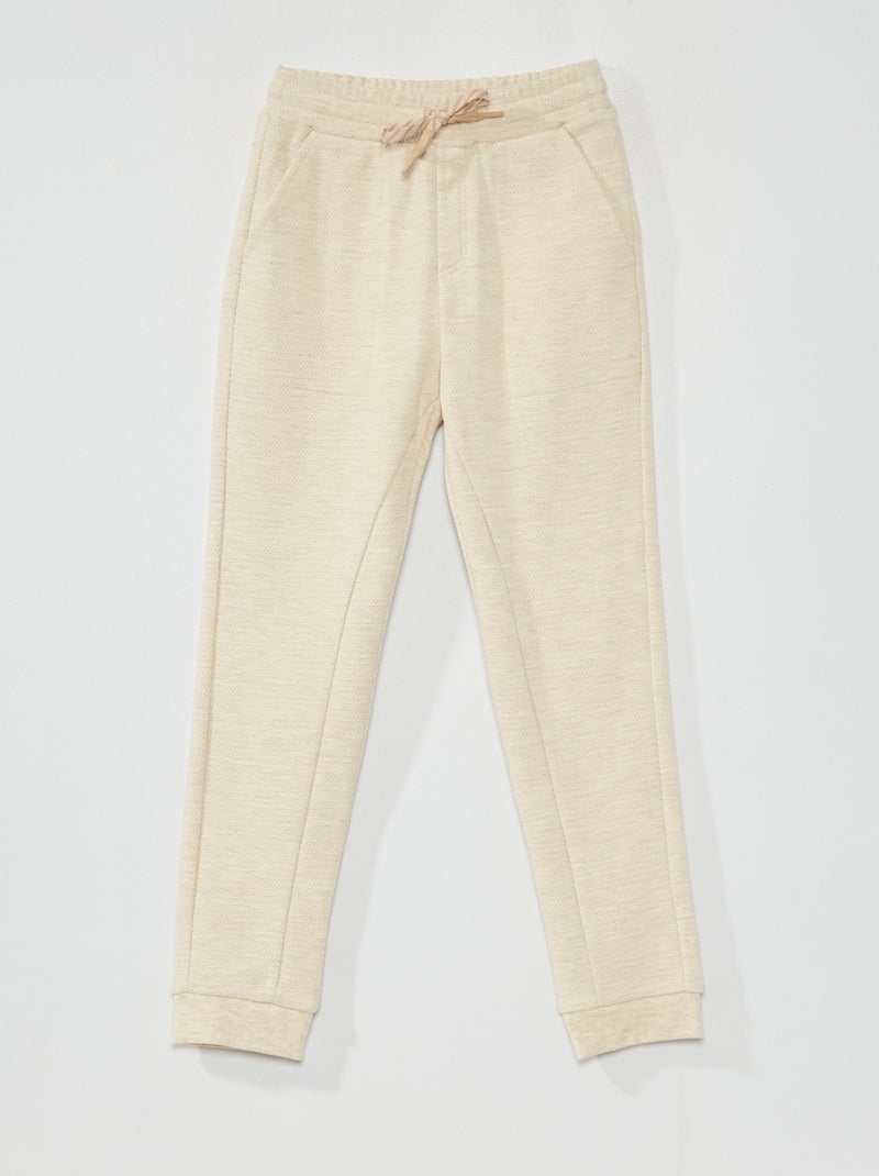 Pantalon de jogging - Coupe + confortable Ecru - Kiabi