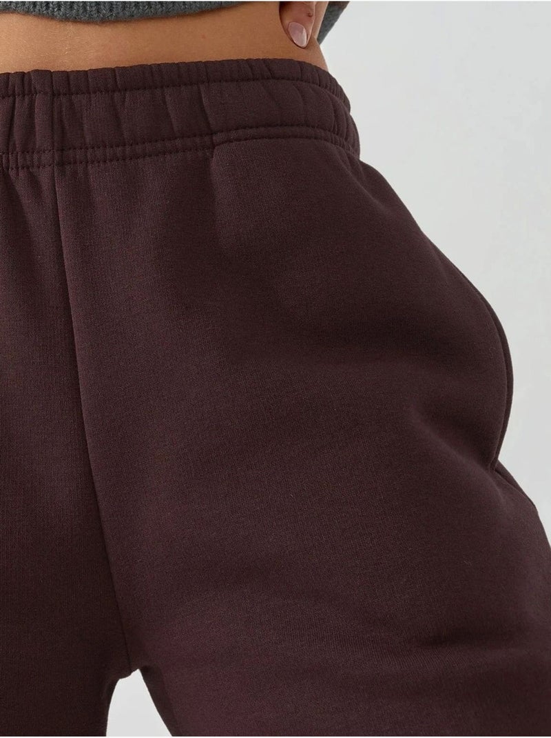 Pantalon de jogging à capuche et jambe large hiccup Rouge bordeaux - Kiabi