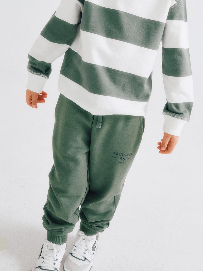 Pantalon de Jogging à Cordon Vert foncé - Kiabi
