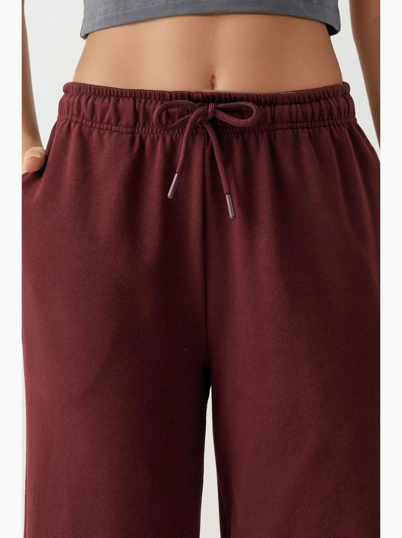 Pantalon de jogging à jambes larges hiccup Rouge bordeaux - Kiabi