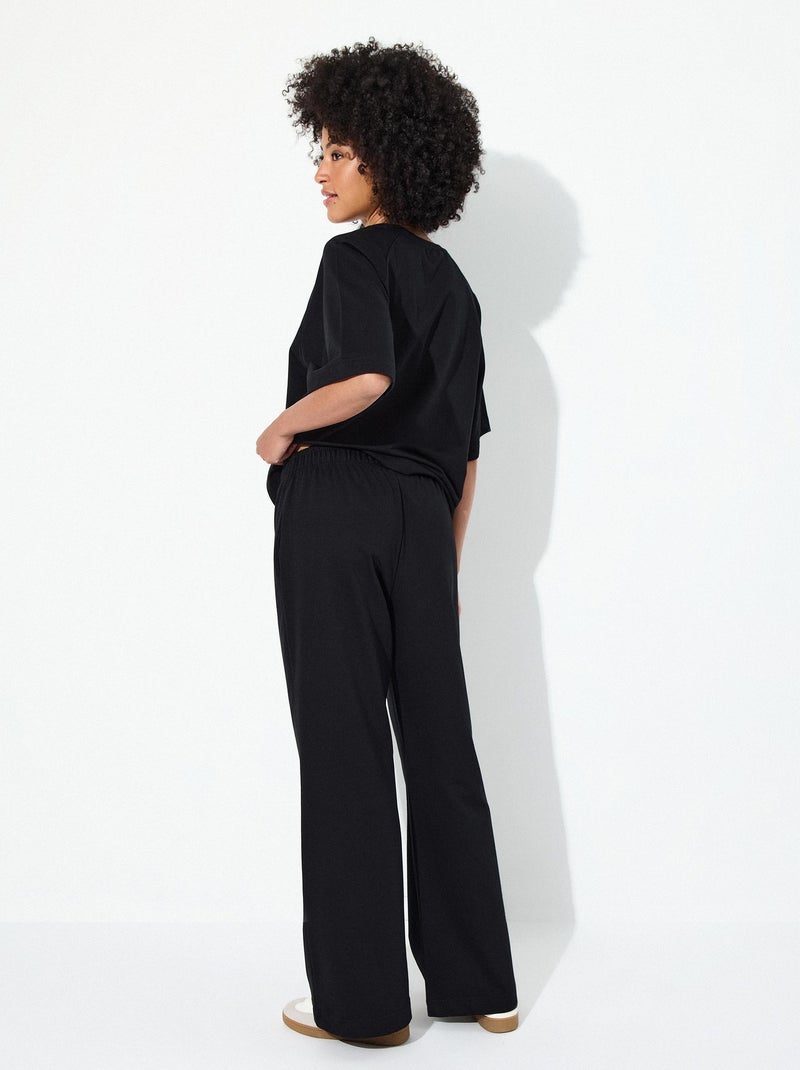 Pantalon de jogging à jambes larges MO Fashion Noir - Kiabi