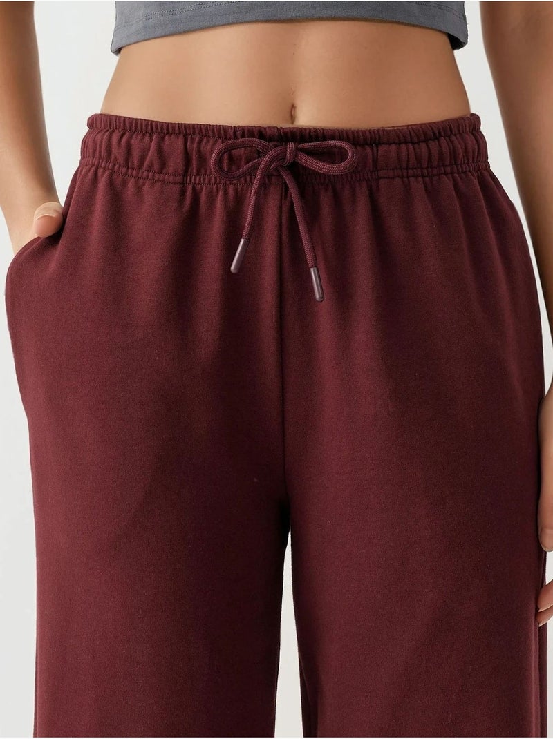 Pantalon de jogging à jambes larges Rouge bordeaux - Kiabi